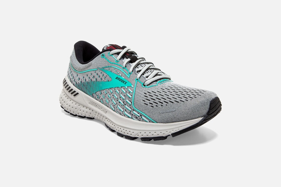 Adrenaline GTS 21 Road Brooks Running Shoes NZ Womens - Grey - GHRBAI-573